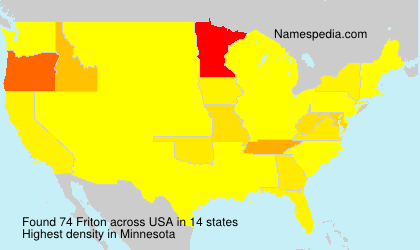 Surname Friton in USA