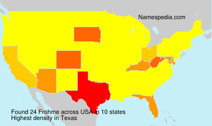 Surname Frohme in USA
