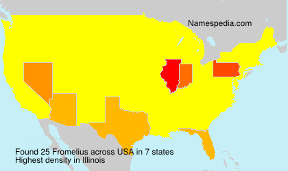 Surname Fromelius in USA