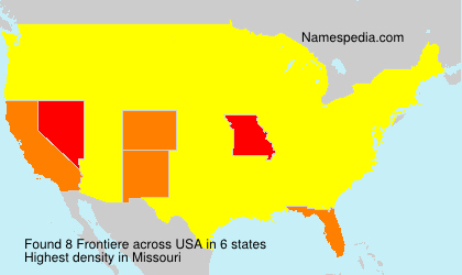 Surname Frontiere in USA