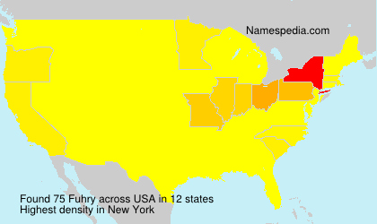 Surname Fuhry in USA