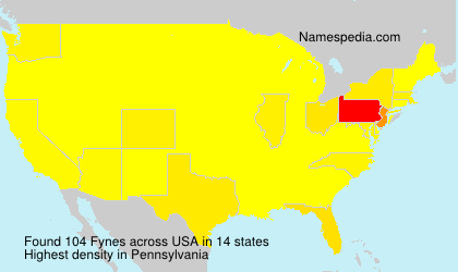 Surname Fynes in USA