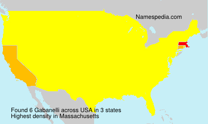 Surname Gabanelli in USA