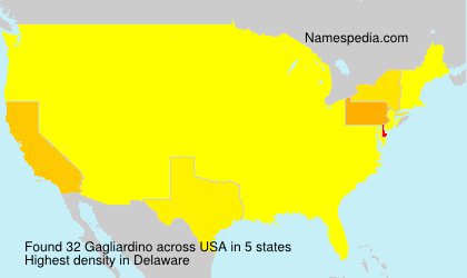 Surname Gagliardino in USA