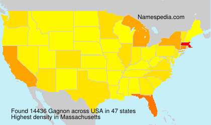 Surname Gagnon in USA