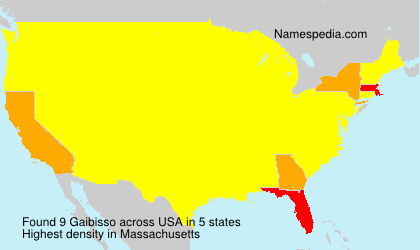 Surname Gaibisso in USA