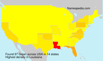Surname Gajan in USA