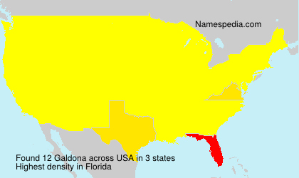 Surname Galdona in USA