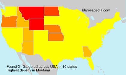 Surname Galgerud in USA