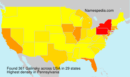 Surname Galinsky in USA