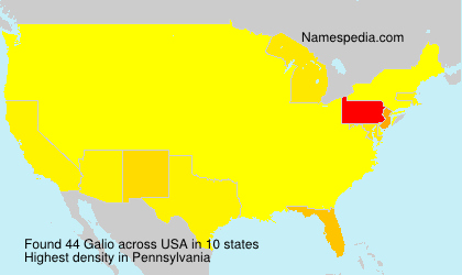 Surname Galio in USA