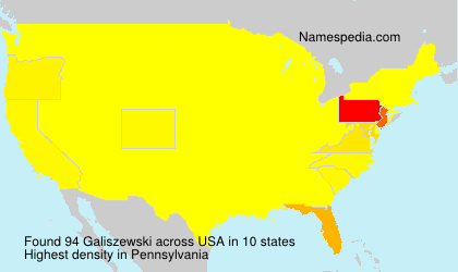 Surname Galiszewski in USA