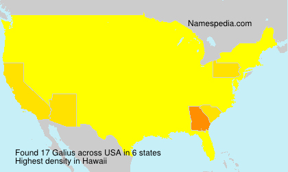 Surname Galius in USA