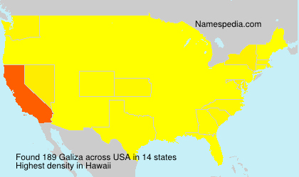 Surname Galiza in USA