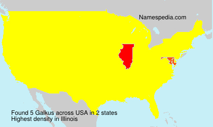 Surname Galkus in USA