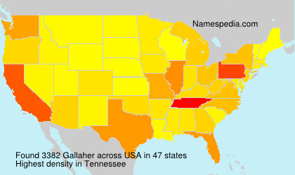 Surname Gallaher in USA