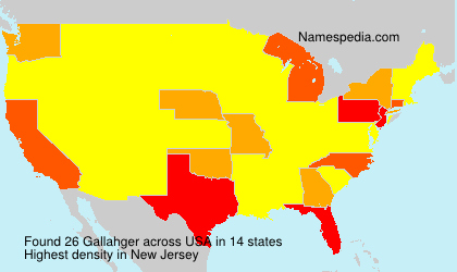 Surname Gallahger in USA