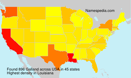 Surname Galland in USA
