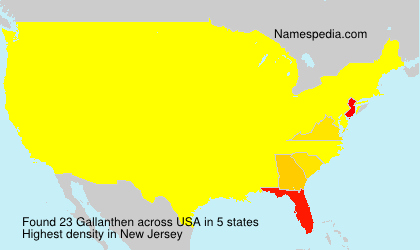 Surname Gallanthen in USA