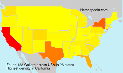Surname Gallard in USA