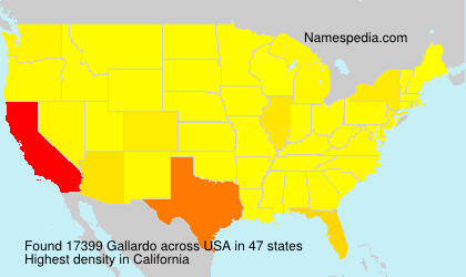 Surname Gallardo in USA