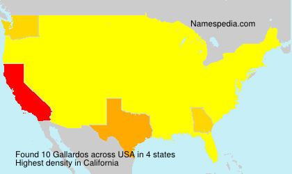 Surname Gallardos in USA