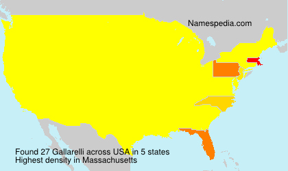 Surname Gallarelli in USA