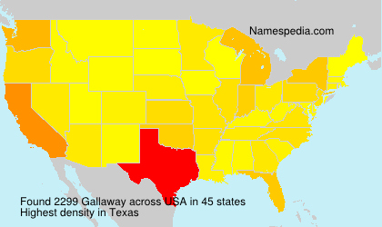 Surname Gallaway in USA