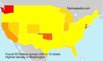 Surname Gallear in USA