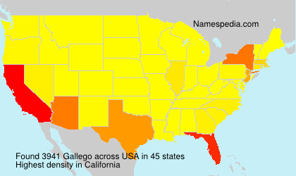 Surname Gallego in USA