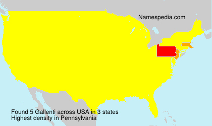 Surname Gallenti in USA