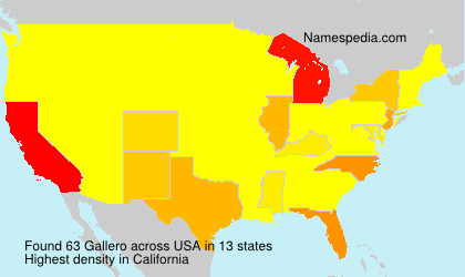 Surname Gallero in USA
