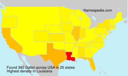Surname Gallet in USA