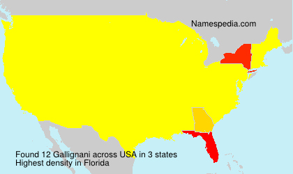 Surname Gallignani in USA
