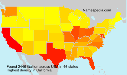 Surname Gallion in USA
