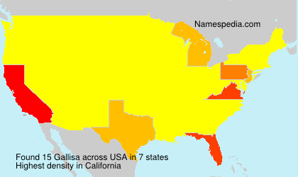 Surname Gallisa in USA