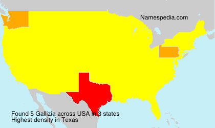 Surname Gallizia in USA