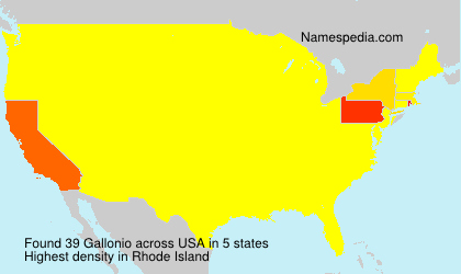 Surname Gallonio in USA