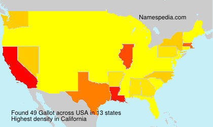 Surname Gallot in USA
