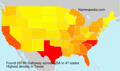 Surname Galloway in USA