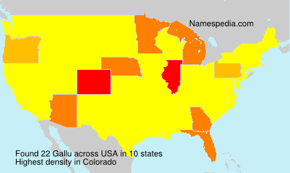 Surname Gallu in USA