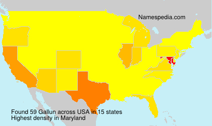 Surname Gallun in USA