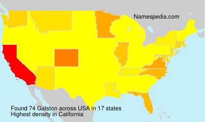 Surname Galston in USA