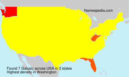 Surname Galusic in USA