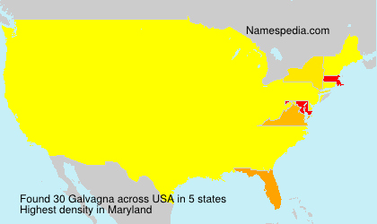 Surname Galvagna in USA