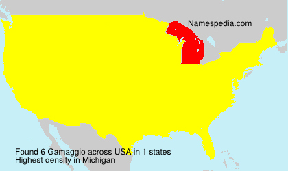 Surname Gamaggio in USA