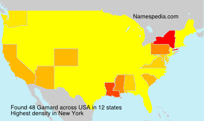 Surname Gamard in USA