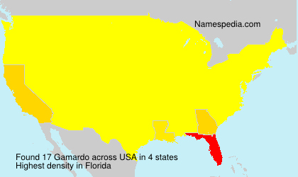 Surname Gamardo in USA