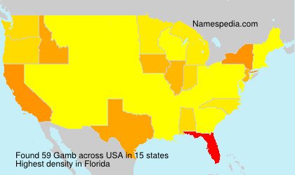 Surname Gamb in USA