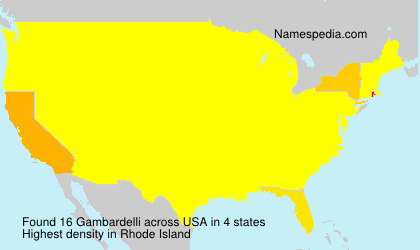 Surname Gambardelli in USA
